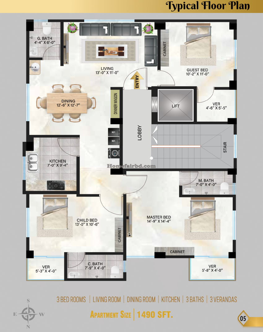 Luxurious Single-unit ongoing flat for Sale @ Aftabnagar. 